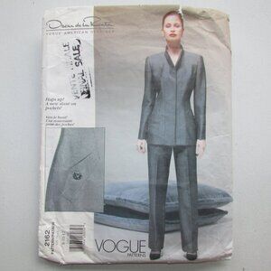 Oscar de la Renta Vogue Sewing Pattern - 2162 - Sz 8-10-12